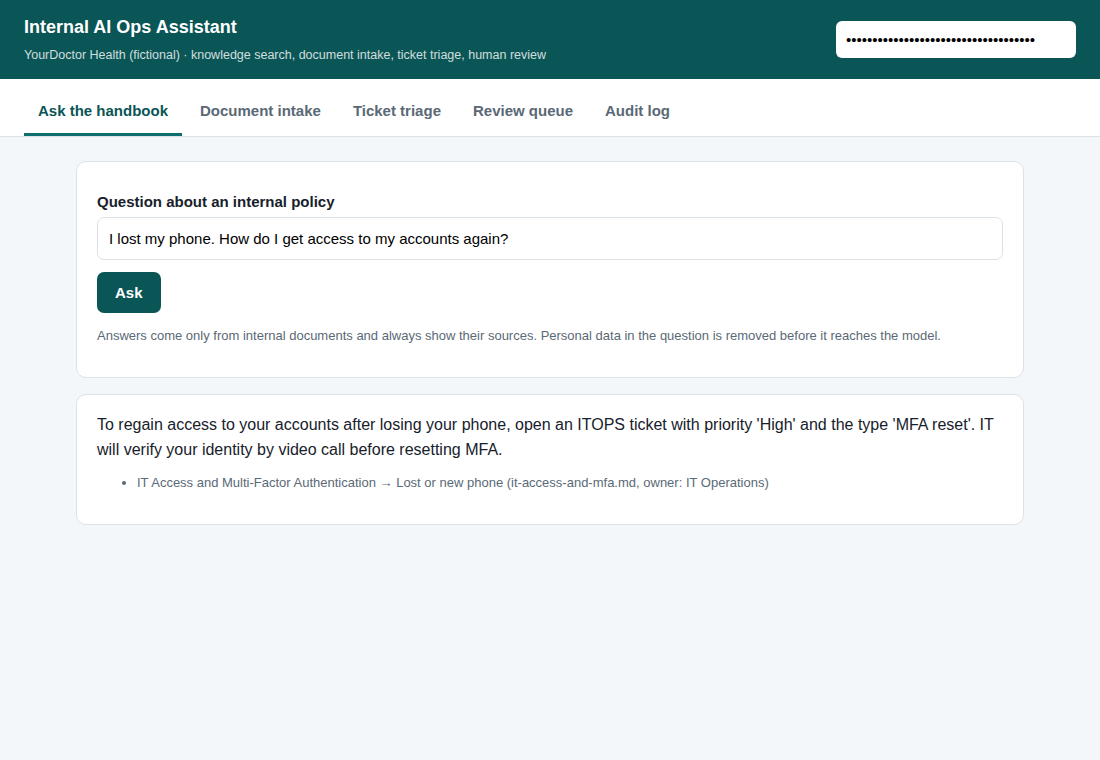 Answer with its source document