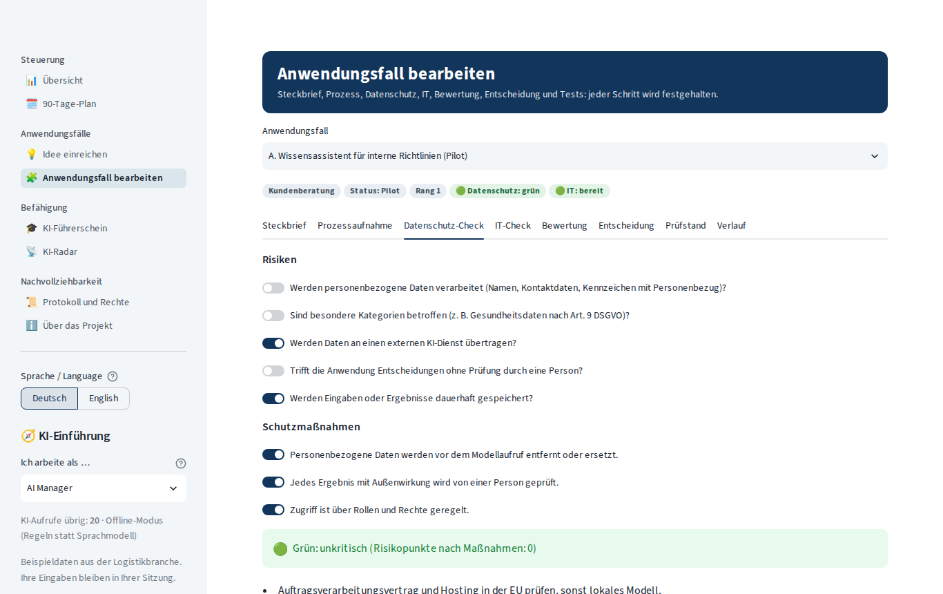 Datenschutz-Check mit Ampel